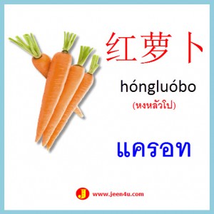 10คำศัพท์ภาษาจีน แครอท