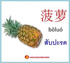 11คำศัพท์ภาพจีน สับปะรด